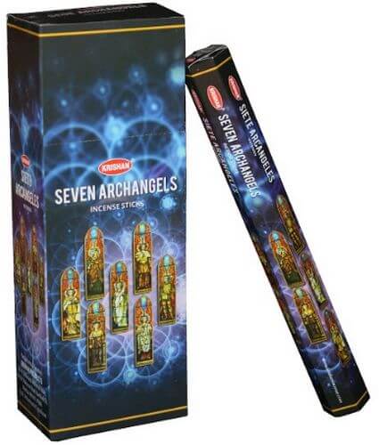 Encens Krishan Sept Archanges - Boîte de 6 Paquets de 20g