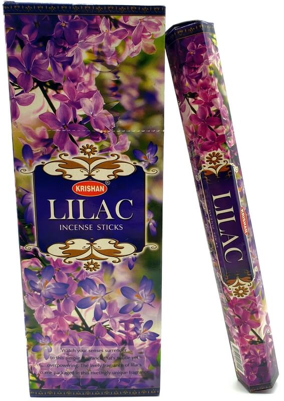 Encens Krishan Lilas - Boîte de 6 paquets de 20g