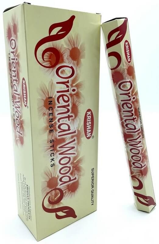 Encens Krishan Bois Oriental - Boîte de 6 paquets de 20g