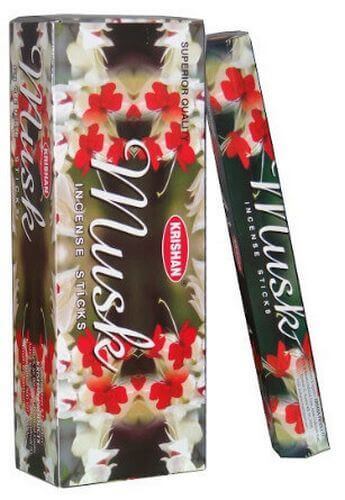 Encens Krishan Musc - Boîte de 6 paquets de 20g