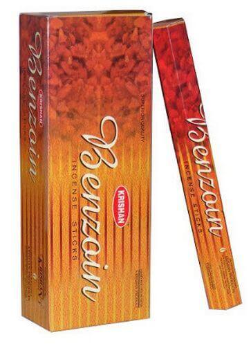 Encens Krishan Benjoin - Boîte de 6 paquets de 20g