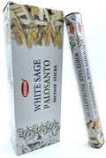 Encens Krishan Sauge Blanche & Palo Santo - Boîte de 6 Paquets de 20g