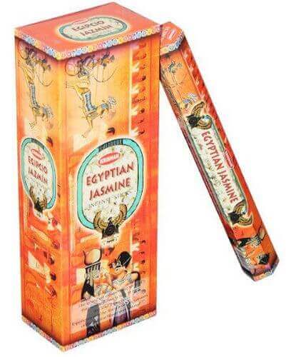 Encens Krishan Jasmin Égyptien - Boîte de 6 paquets de 20g