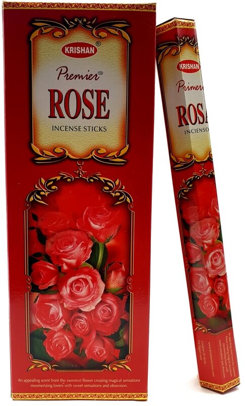 Encens Krishan Rose - Boîte de 6 paquets de 20g