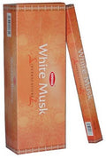 Encens Krishan Musc Blanc - Boîte de 6 paquets de 20g