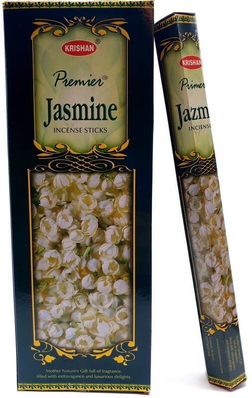 Encens Krishan Jasmin - Boîte de 6 paquets de 20g