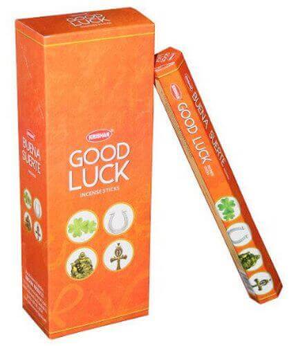 Encens Krishan Good Luck - Boîte de 6 paquets de 20g
