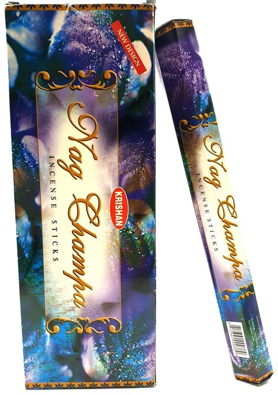 Encens Krishan Nag Champa - Boîte de 6 paquets de 20g