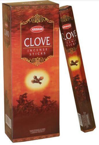 Encens Krishan Clou de Girofle - Boîte de 6 paquets de 20g