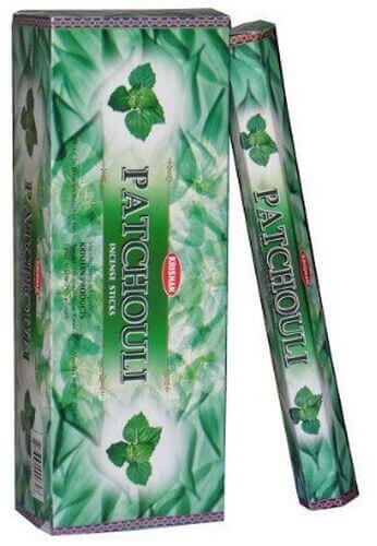 Encens Krishan Patchouli - Boîte de 6 paquets de 20g