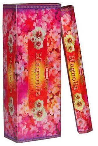 Encens Krishan Magnolia - Boîte de 6 paquets de 20g