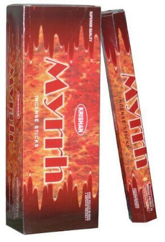 Encens Krishan Myrrhe - Boîte de 6 paquets de 20g