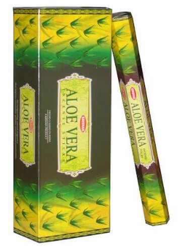 Encens Krishan Aloé Vera - Boîte de 6 paquets de 20g