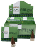 Encens Golden Cônes Sauge Blanche - Boîte de 12 Paquets