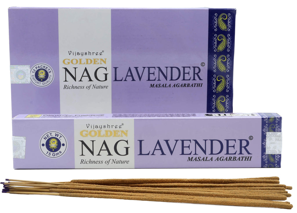 Encens Golden Lavande - Boîte de 12 Paquets de 15g