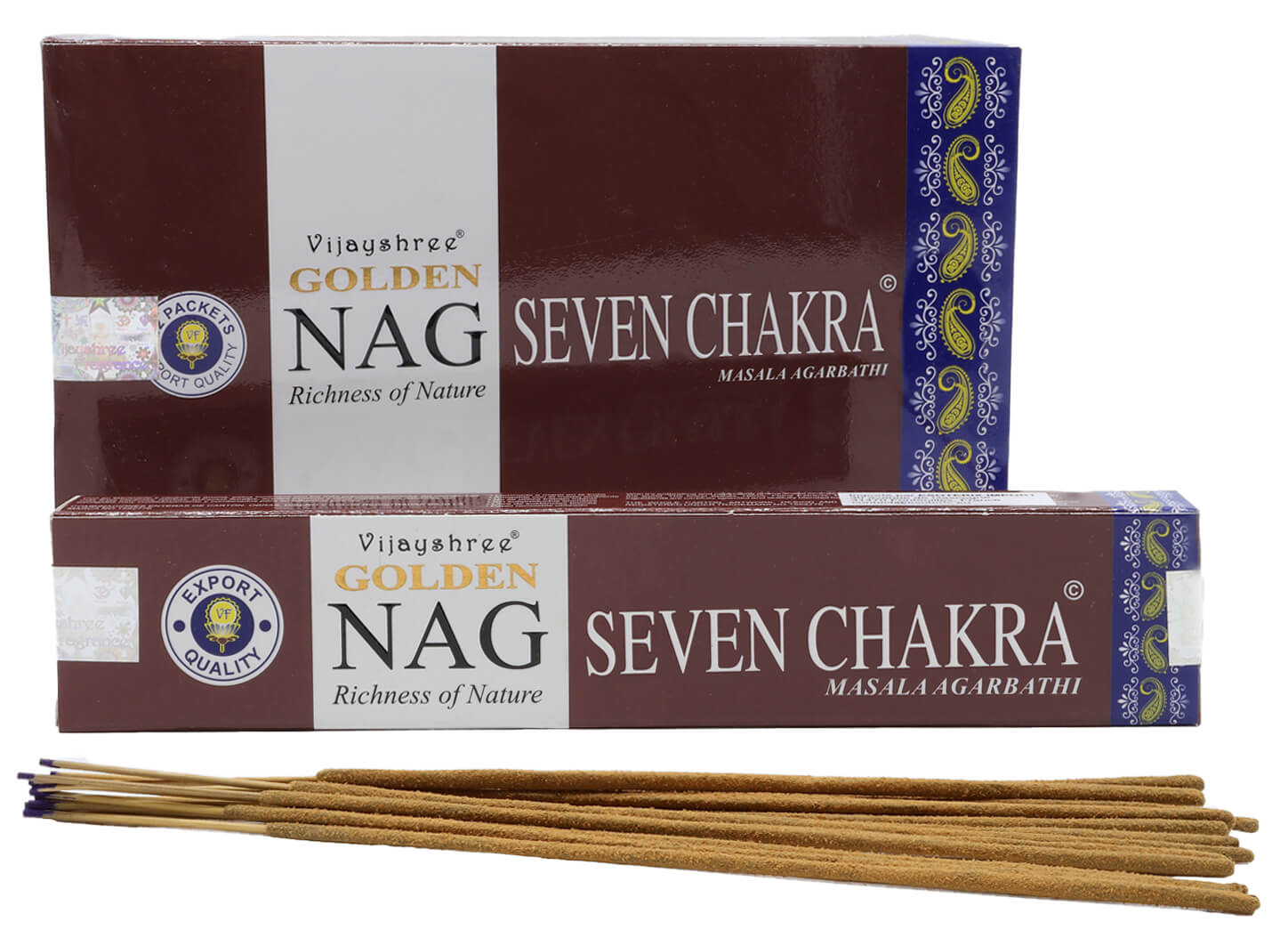 Encens Golden 7 Chakras - Boîte de 12 Paquets de 15g