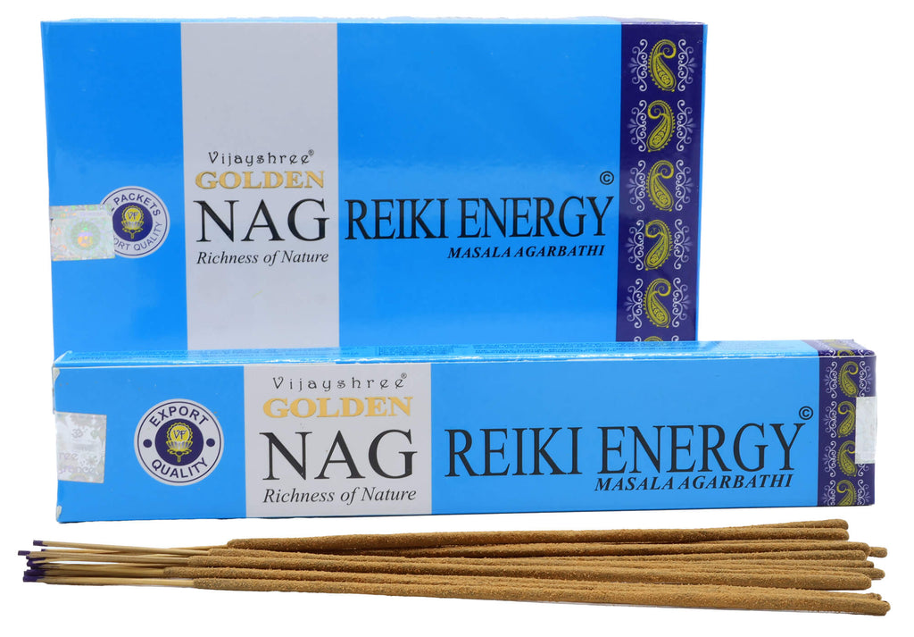 Encens Golden Reiki Energy - Boîte de 12 Paquets de 15g