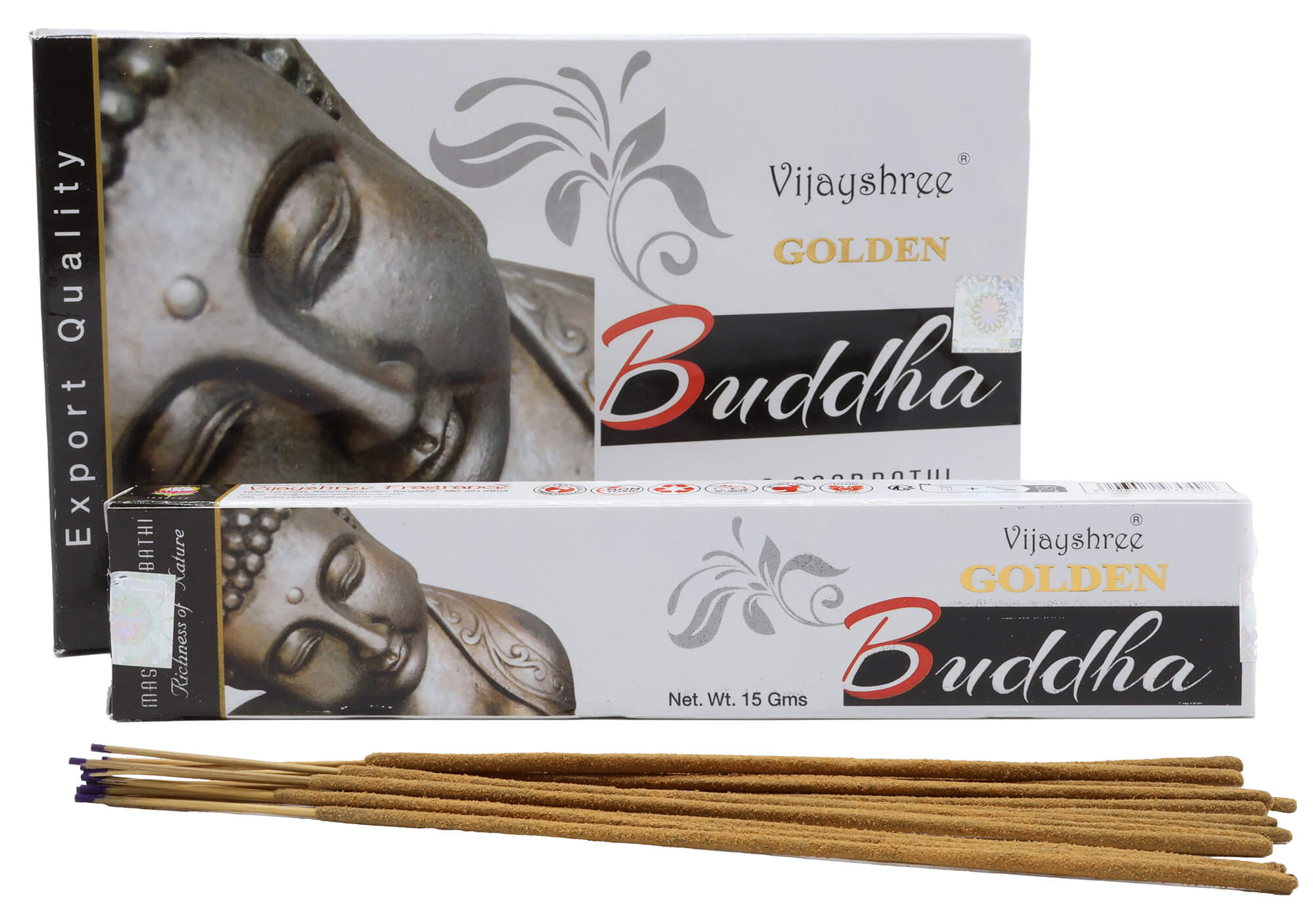 Encens Golden Nag Bouddha - Boîte de 12 Paquets de 15g
