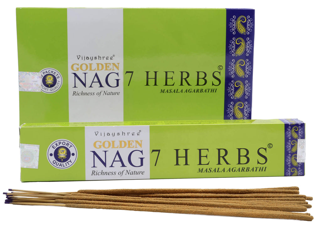 Encens Golden 7 Herbes - Boîte de 12 Paquets de 15g