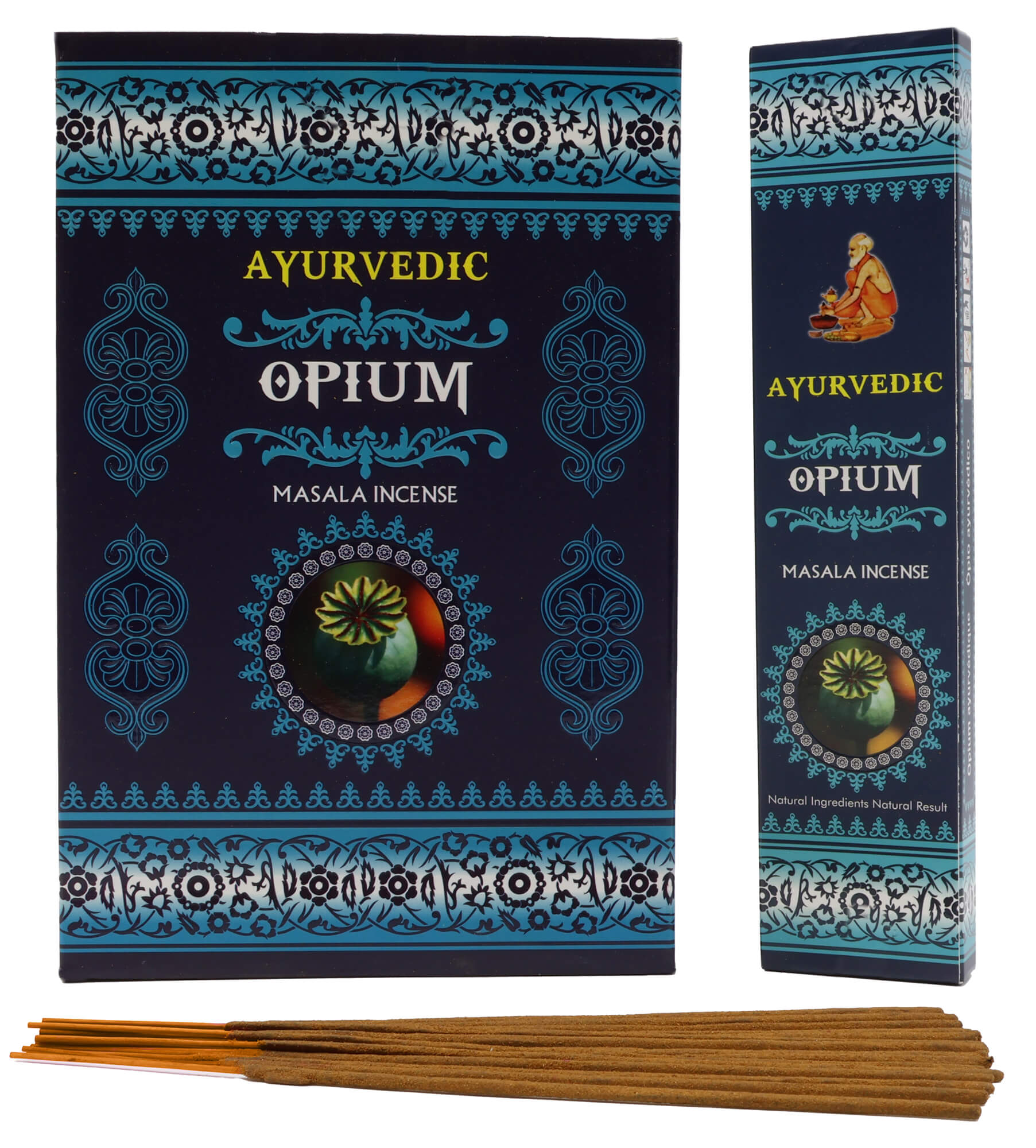 Encens Ayurvedic Opium boîte de 12 paquets de 15g