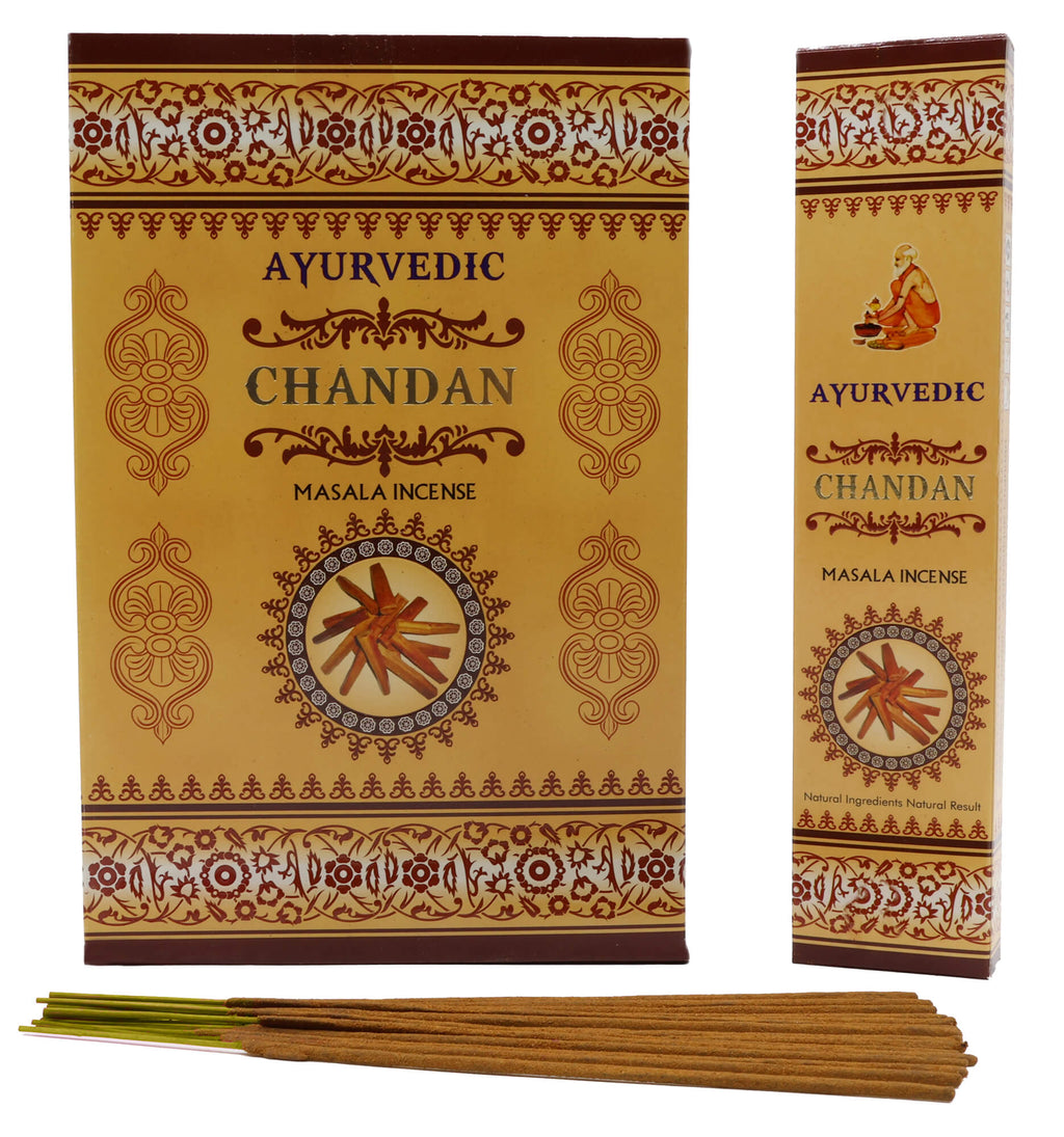 Encens Ayurvedic Chandan boîte de 12 paquets de 15g