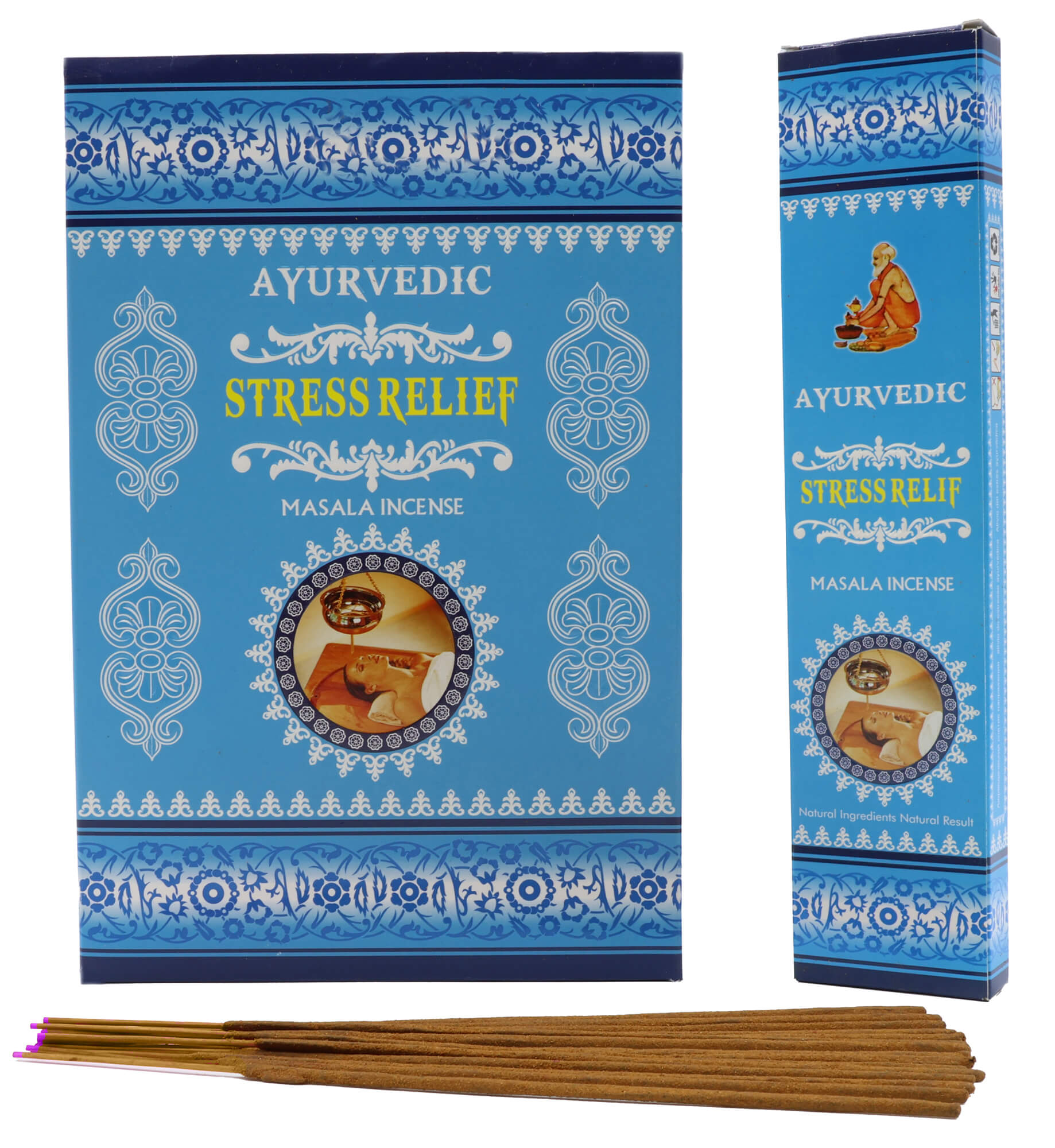 Encens Ayurvedic Anti-Stress boîte de 12 paquets de 15g