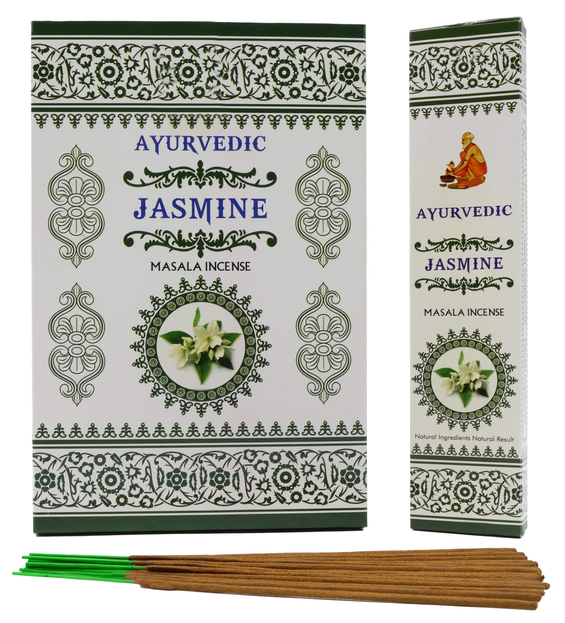 Encens Ayurvedic Jasmin boîte de 12 paquets de 15g