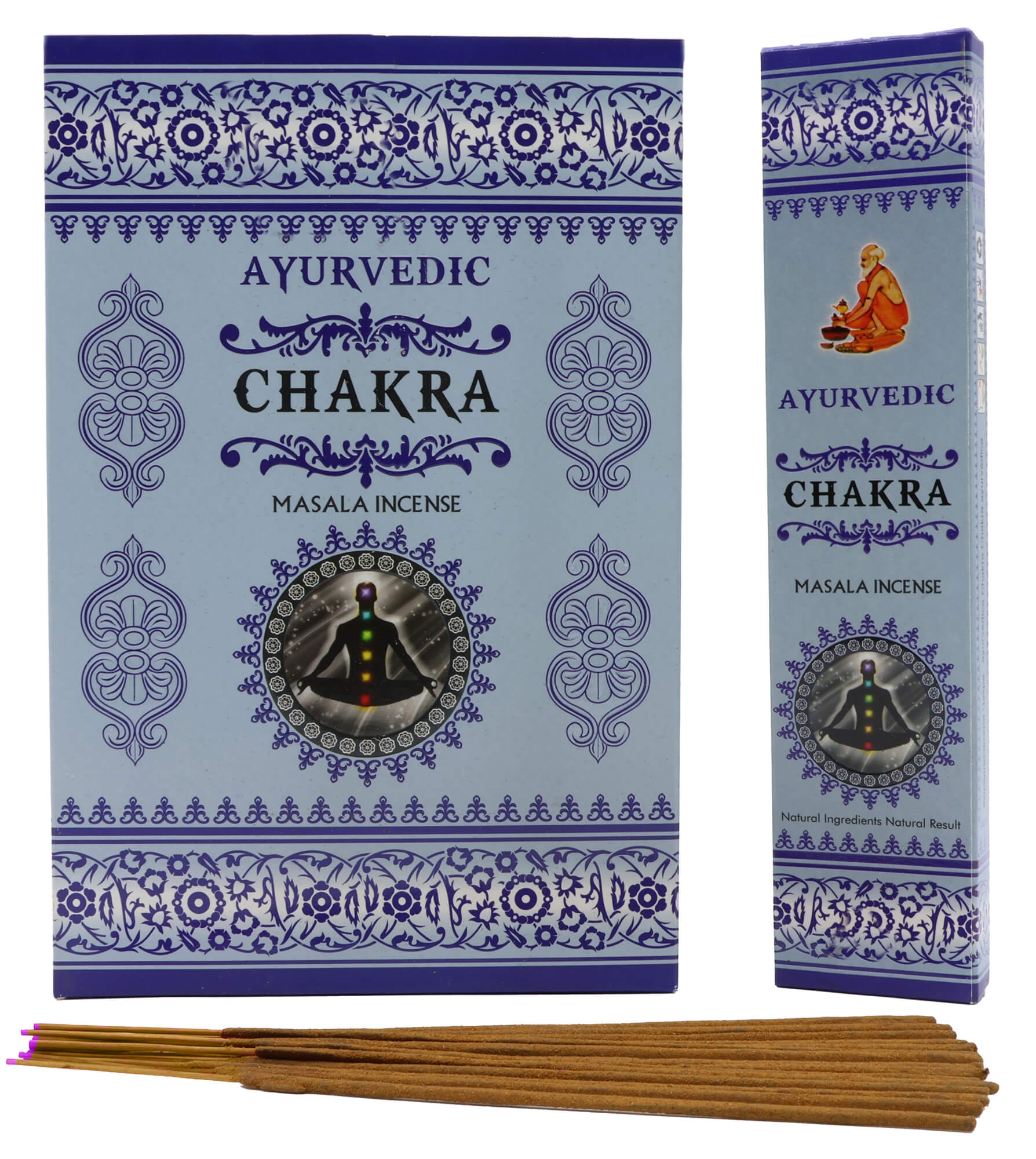 Encens Ayurvedic Chakras boîte de 12 paquets de 15g