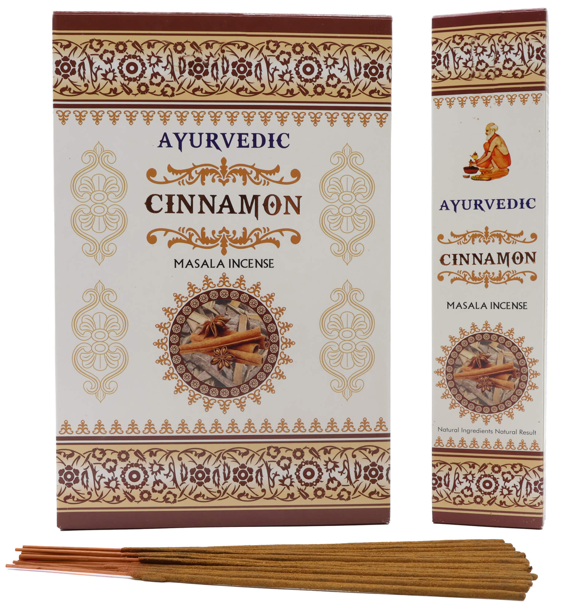 Encens Ayurvedic Cannelle boîte de 12 paquets de 15g