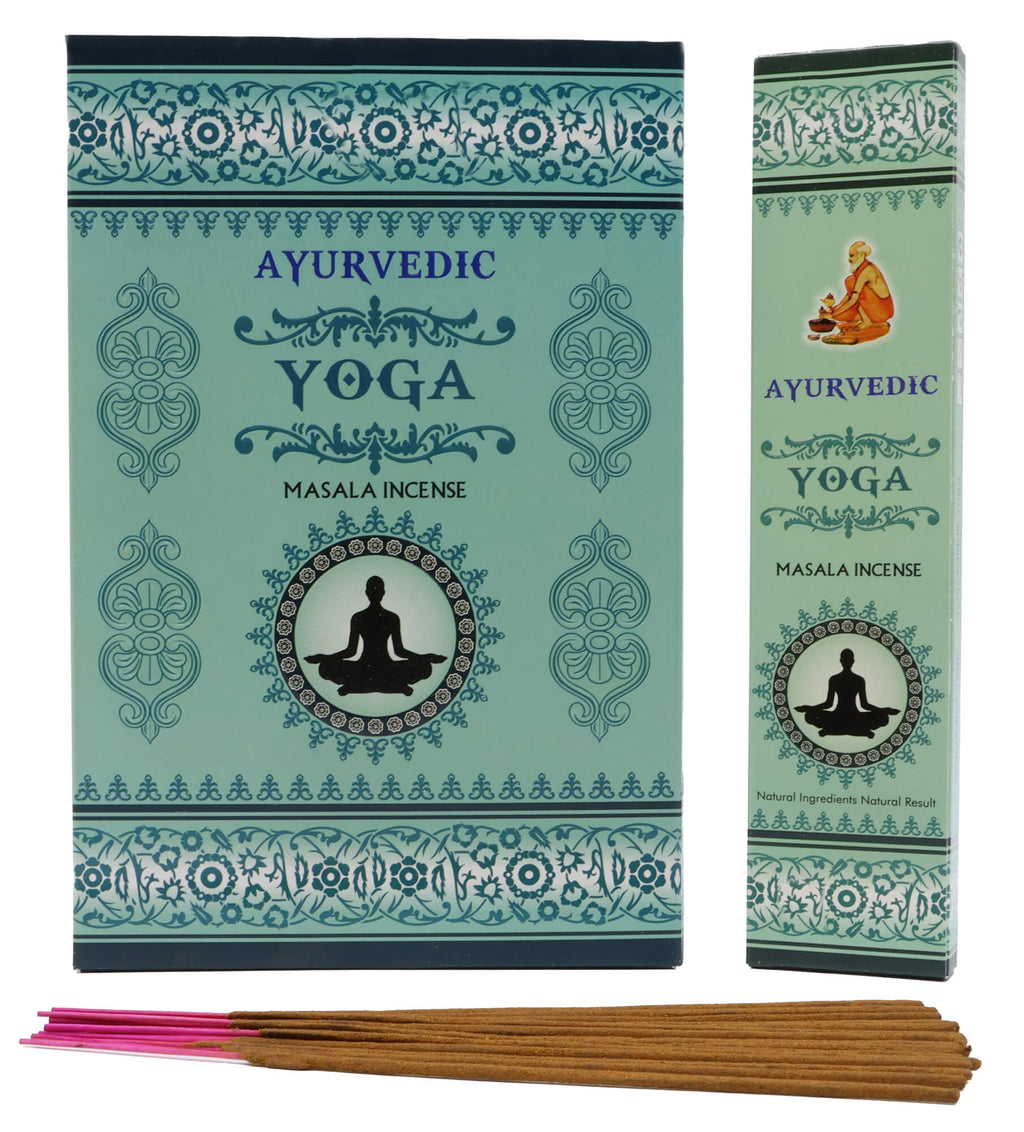 Encens Ayurvedic Yoga - Boîte de 12 Paquets de 15g
