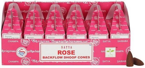 Backflow Cônes Satya Rose 6 boîtes de 24 cônes
