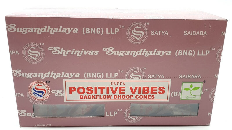 Backflow cônes Satya Positive Vibes 6 boîtes de 24 cônes