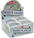 Encens HEM Cônes Sauge Blanche boîte de 12 paquets de 10 cônes