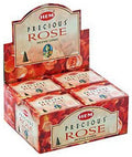 Encens HEM Cônes Precious Rose boîte de 12 paquets de 10 cônes