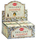 Encens HEM Cônes Precious Jasmine boîte de 12 paquets de 10 cônes