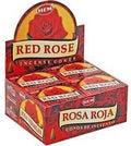 Encens HEM Cônes Rose Rouge boîte de 12 paquets de 10 cônes