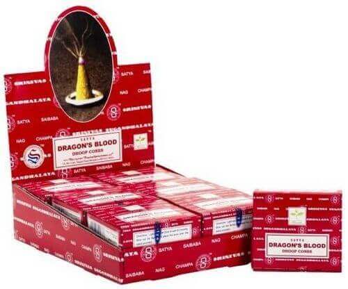 Encens Satya Cônes Sang de Dragon - Boîte de 12 Paquets