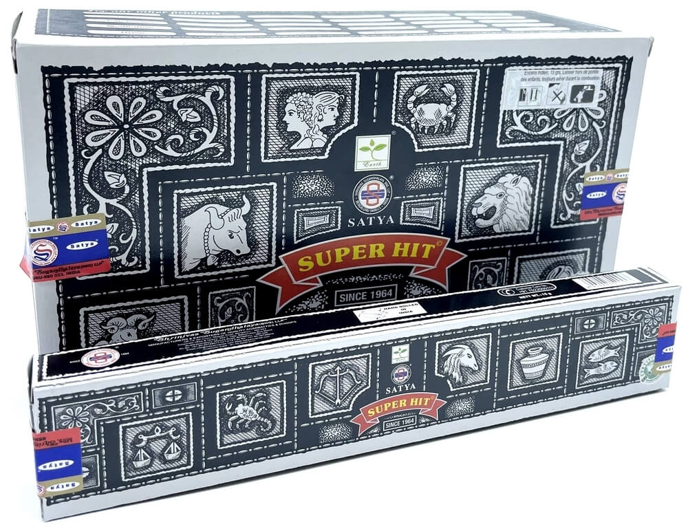 Encens Satya Super Hit Boîte de 12 paquets de 15g