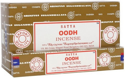 Encens Satya Oudh Boîte de 12 paquets de 15g