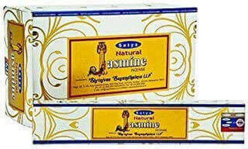 Encens Satya Natural Jasmine Boîte de 12 paquets de 15g