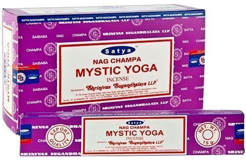 Encens Satya Yoga Mystique Boîte de 12 paquets de 15g