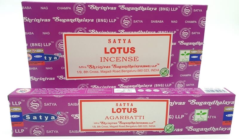Encens Satya Lotus Boîte de 12 paquets de 15g