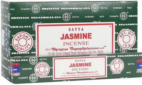 Encens Satya Jasmin Boîte de 12 paquets de 15g