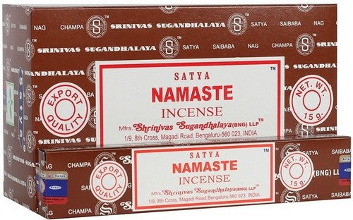 Encens Satya Namaste Boîte de 12 paquets de 15g