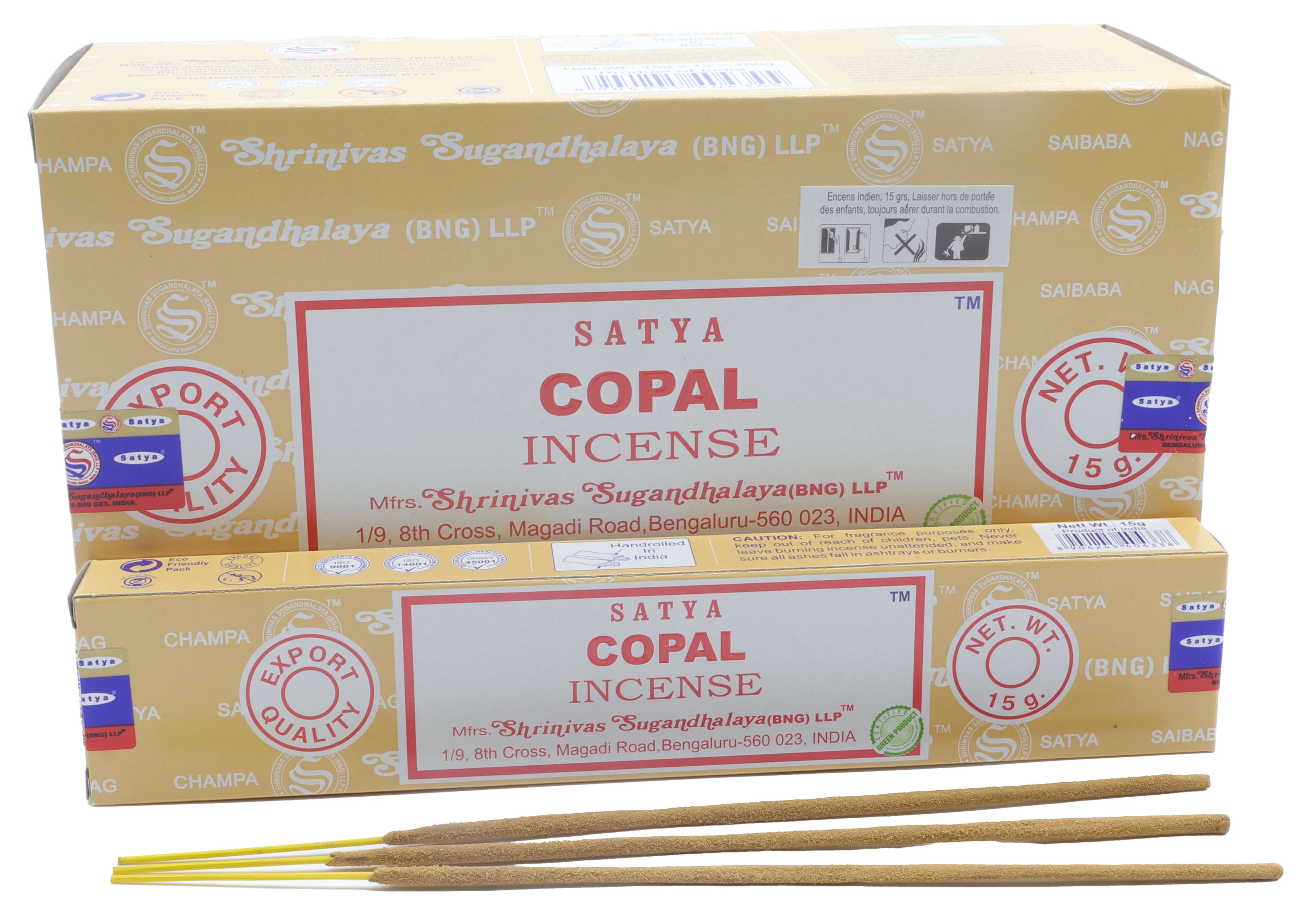 Encens Satya Copal Boîte de 12 paquets de 15g