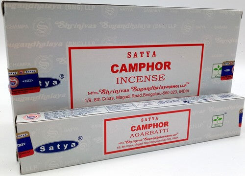 Encens Satya Camphre Boîte de 12 paquets de 15g