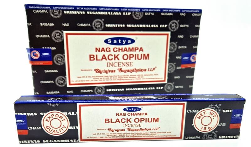Encens Satya Black Opium Boîte de 12 paquets de 15g