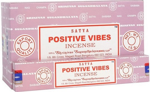 Encens Satya Positive Vibes Boîte de 12 paquets de 15g