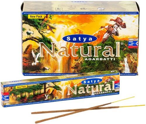 Encens Satya Natural Boîte de 12 paquets de 15g