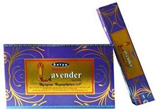 Encens Satya Natural Lavande Boîte de 12 paquets de 15g